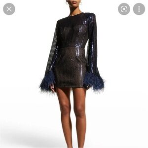 Bronx and Banco Black and Blue Sequin Dress